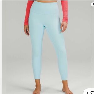 Lululemon Align High-Rise Pant Leggings 25” with Pockets in Icing Blue Size 6